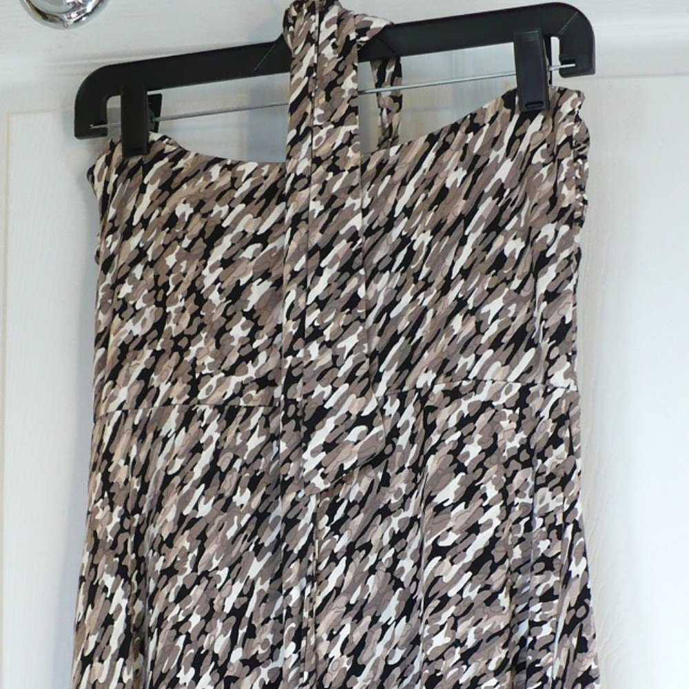 Ann Taylor Halter Dress Knit Camo/Animal Print S - Picture 4 of 5
